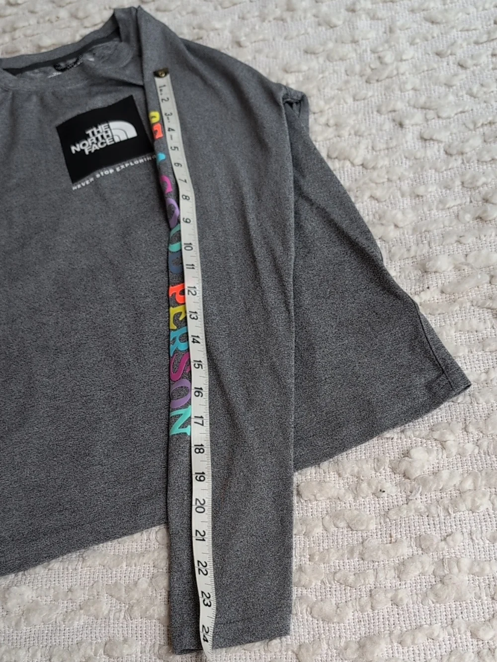 The North Face Kids' Gray Long Sleeve Short Sleeve UPF Tee Be A Good Person